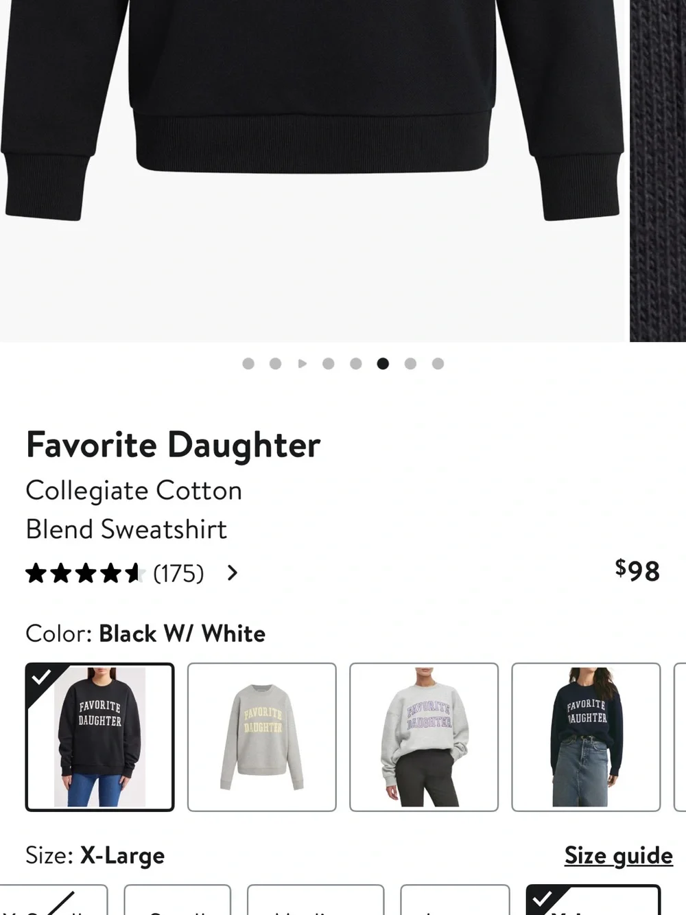 Favorite Daughter Black Crewneck Tee with Subtle Logo - Picture 6 of 6